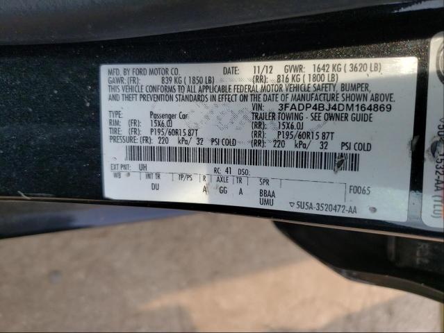 Photo 9 VIN: 3FADP4BJ4DM164869 - FORD FIESTA SE 