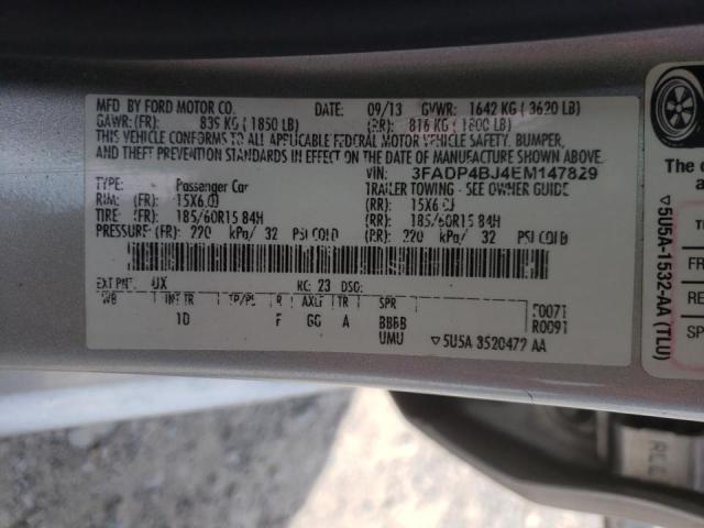 Photo 9 VIN: 3FADP4BJ4EM147829 - FORD FIESTA SE 