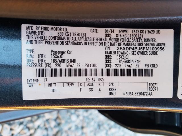 Photo 9 VIN: 3FADP4BJ5FM100956 - FORD FIESTA 