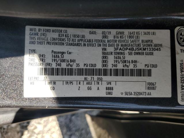 Photo 11 VIN: 3FADP4BJ5KM133045 - FORD FIESTA 