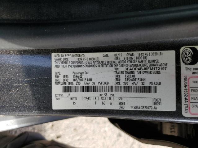 Photo 11 VIN: 3FADP4BJ6FM172197 - FORD FIESTA SE 