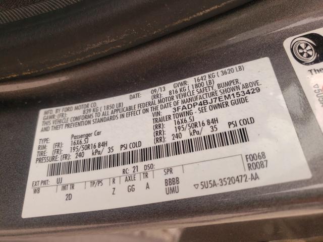 Photo 9 VIN: 3FADP4BJ7EM153429 - FORD FIESTA SE 