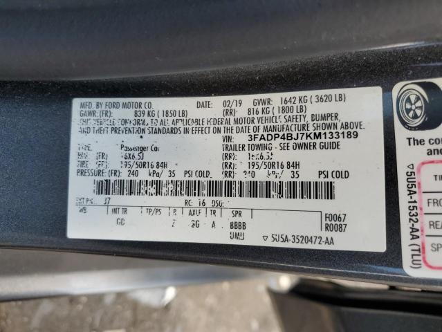 Photo 12 VIN: 3FADP4BJ7KM133189 - FORD FIESTA SE 