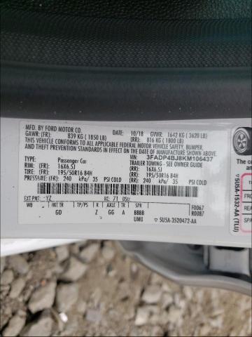 Photo 9 VIN: 3FADP4BJ8KM106437 - FORD FIESTA SE 