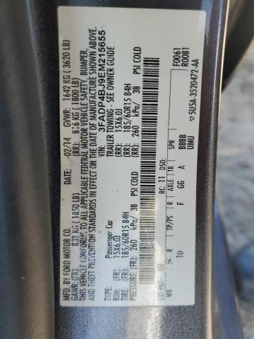 Photo 12 VIN: 3FADP4BJ9EM215655 - FORD FIESTA SE 