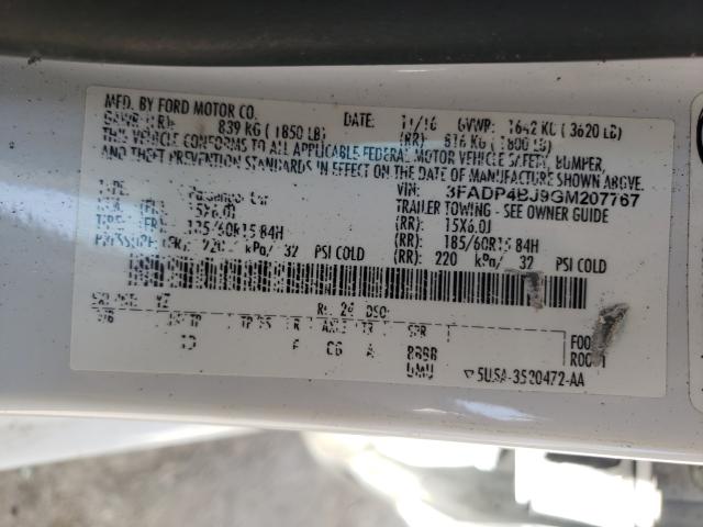 Photo 9 VIN: 3FADP4BJ9GM207767 - FORD FIESTA SE 