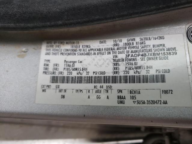 Photo 9 VIN: 3FADP4BJXBM153839 - FORD FIESTA SE 