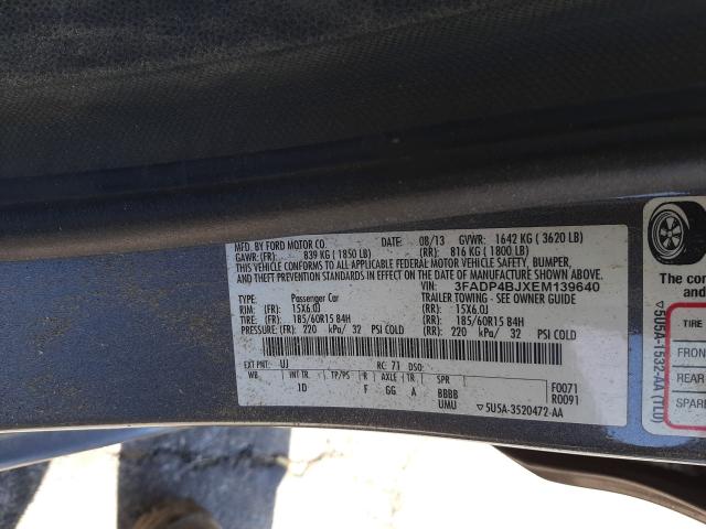 Photo 9 VIN: 3FADP4BJXEM139640 - FORD FIESTA SE 