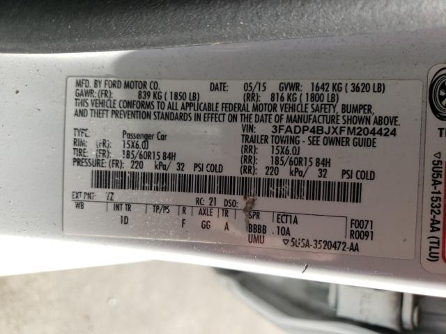 Photo 9 VIN: 3FADP4BJXFM204424 - FORD FIESTA SE 