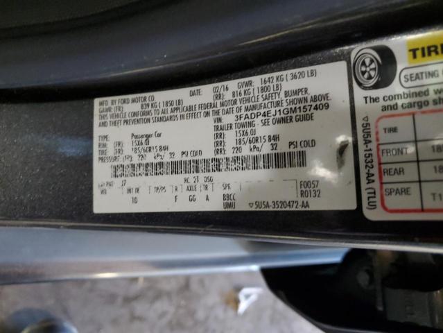 Photo 11 VIN: 3FADP4EJ1GM157409 - FORD FIESTA SE 