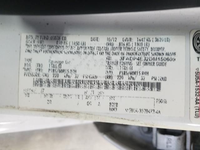 Photo 9 VIN: 3FADP4EJ2DM150609 - FORD FIESTA SE 