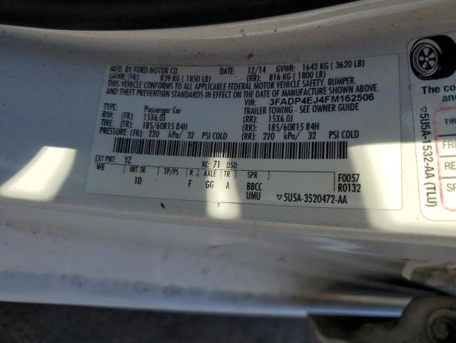 Photo 11 VIN: 3FADP4EJ4FM162506 - FORD FIESTA SE 