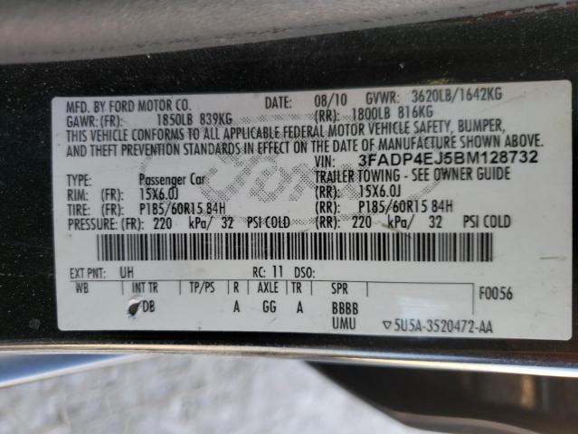 Photo 9 VIN: 3FADP4EJ5BM128732 - FORD FIESTA SE 