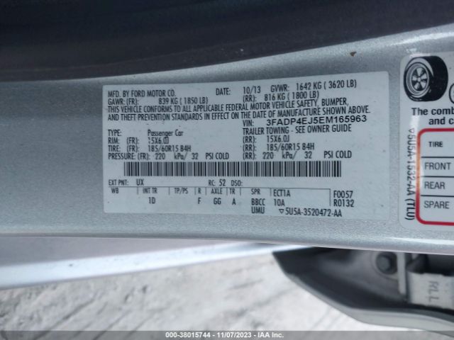 Photo 8 VIN: 3FADP4EJ5EM165963 - JEEP COMPASS 