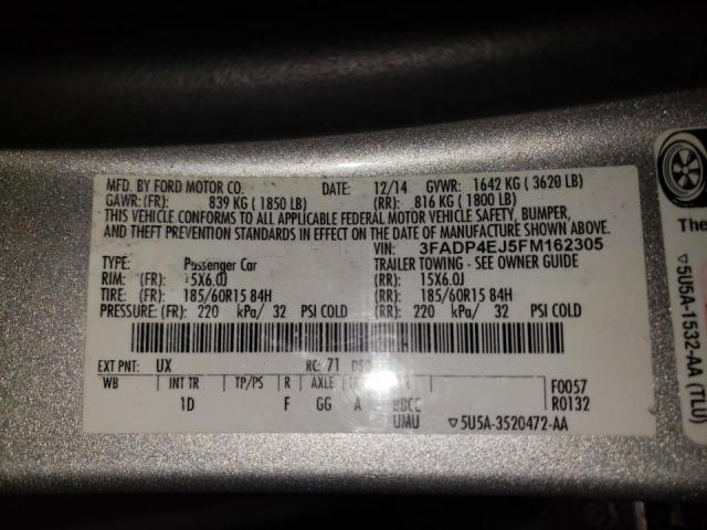 Photo 9 VIN: 3FADP4EJ5FM162305 - FORD FIESTA SE 