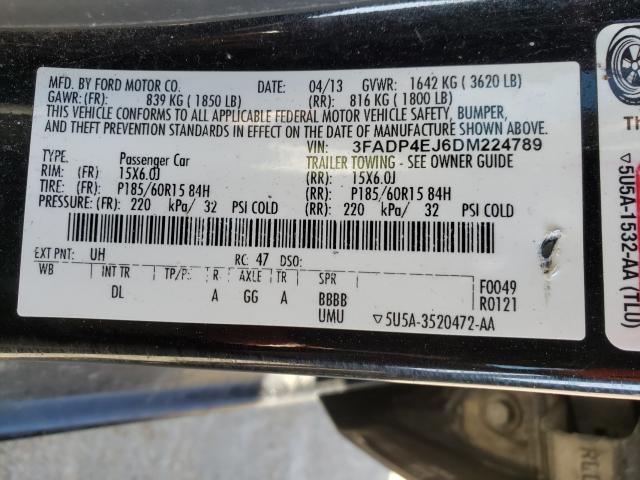 Photo 9 VIN: 3FADP4EJ6DM224789 - FORD FIESTA SE 