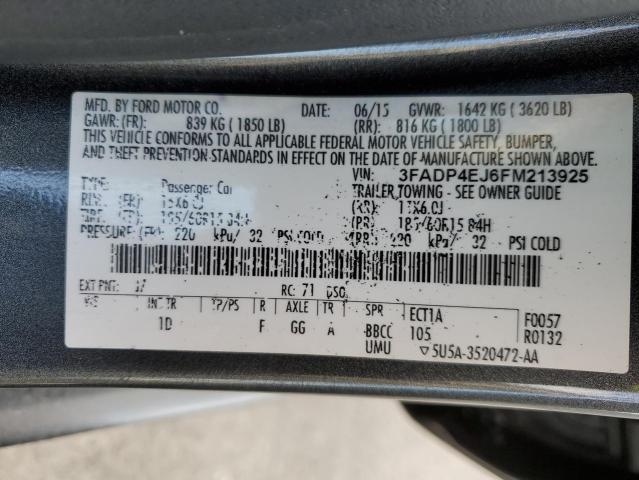 Photo 11 VIN: 3FADP4EJ6FM213925 - FORD FIESTA SE 