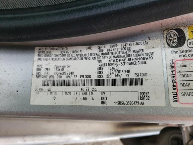 Photo 9 VIN: 3FADP4EJ8FM105970 - FORD FIESTA SE 