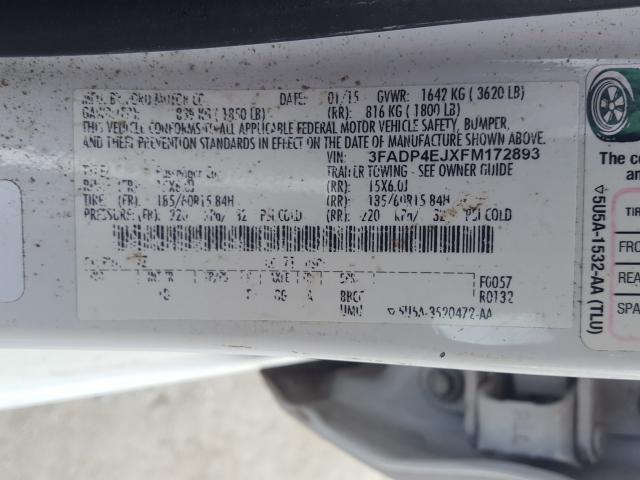 Photo 9 VIN: 3FADP4EJXFM172893 - FORD FIESTA SE 