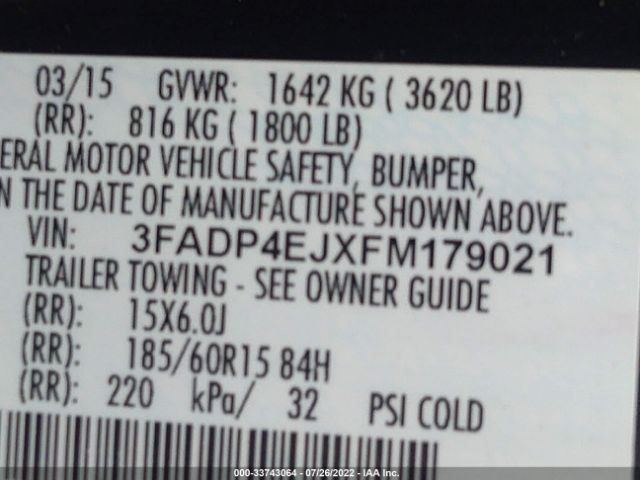 Photo 8 VIN: 3FADP4EJXFM179021 - FORD FIESTA 