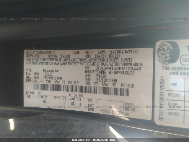 Photo 8 VIN: 3FADP4TJ6FM129445 - FORD FIESTA 