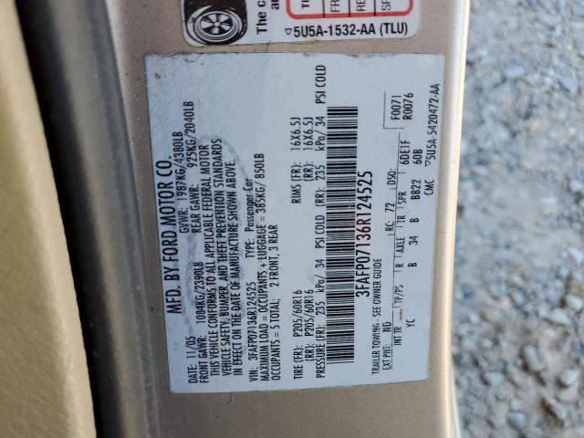 Photo 11 VIN: 3FAFP07136R124525 - FORD FUSION 