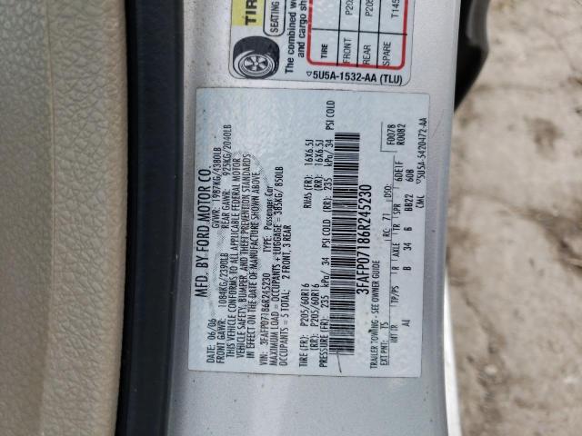 Photo 11 VIN: 3FAFP07186R245230 - FORD FUSION 