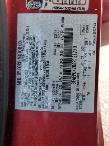 Photo 11 VIN: 3FAFP07Z06R151770 - FORD FUSION 