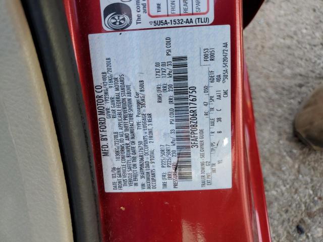 Photo 11 VIN: 3FAFP08Z06R176750 - FORD FUSION 