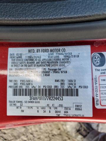 Photo 11 VIN: 3FAHP01177R224453 - FORD FUSION 