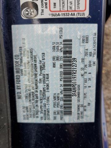 Photo 11 VIN: 3FAHP01197R212739 - FORD FUSION 