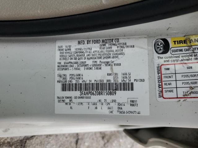 Photo 11 VIN: 3FAHP06Z08R150809 - FORD FUSION S 