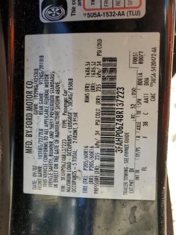 Photo 11 VIN: 3FAHP06Z48R137223 - FORD FUSION S 