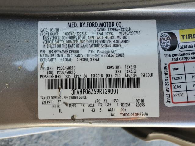 Photo 11 VIN: 3FAHP06Z59R139001 - FORD FUSION 