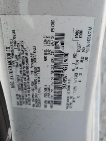 Photo 11 VIN: 3FAHP07119R119000 - FORD FUSION SE 