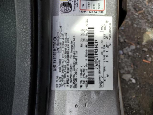 Photo 9 VIN: 3FAHP07119R144219 - FORD FUSION SE 