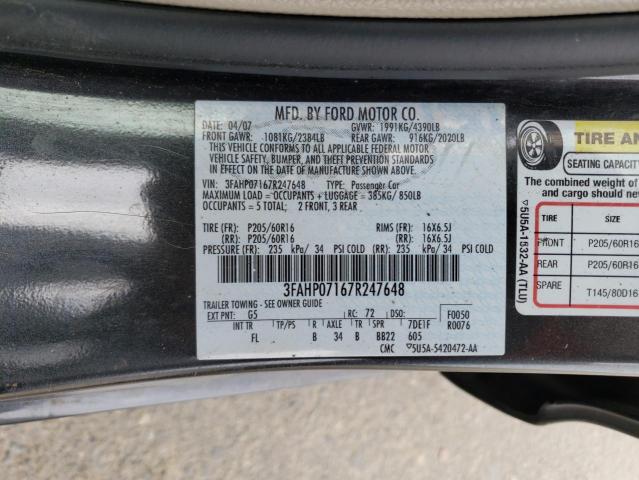 Photo 11 VIN: 3FAHP07167R247648 - FORD FUSION 