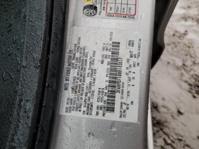 Photo 11 VIN: 3FAHP07188R143017 - FORD FUSION SE 