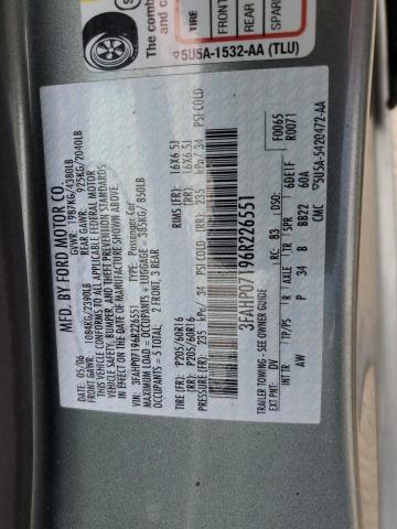 Photo 12 VIN: 3FAHP07196R226551 - FORD FUSION 