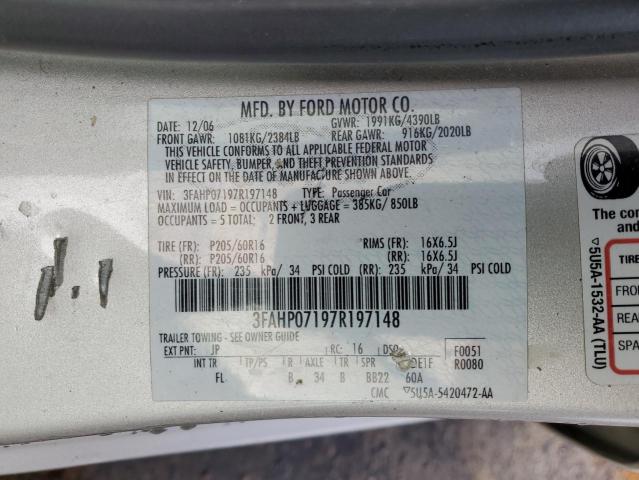 Photo 11 VIN: 3FAHP07197R197148 - FORD FUSION 