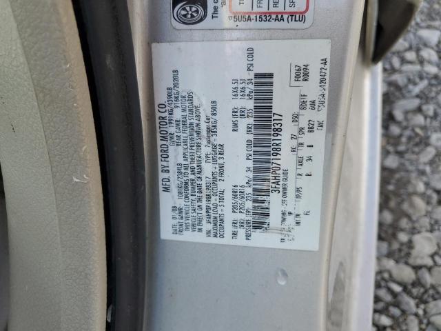 Photo 11 VIN: 3FAHP07198R198317 - FORD FUSION SE 