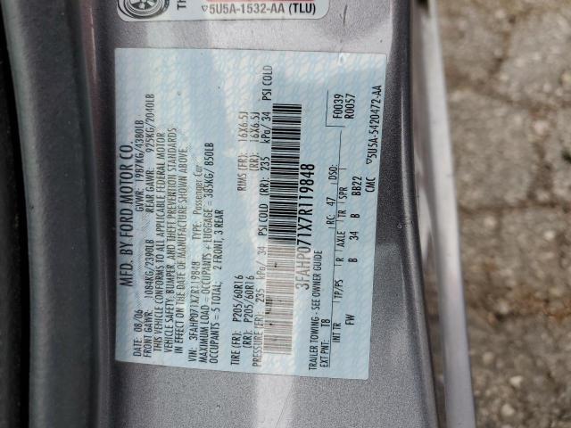 Photo 12 VIN: 3FAHP071X7R119848 - FORD FUSION SE 