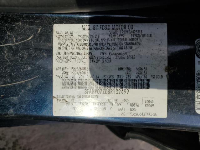 Photo 12 VIN: 3FAHP07Z08R132499 - FORD FUSION 