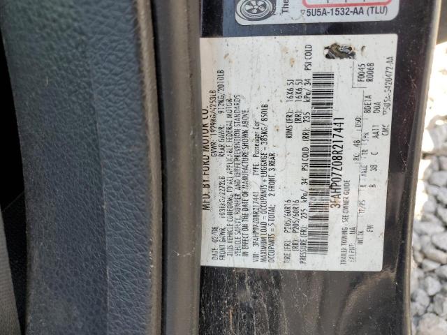 Photo 11 VIN: 3FAHP07Z08R217441 - FORD FUSION SE 