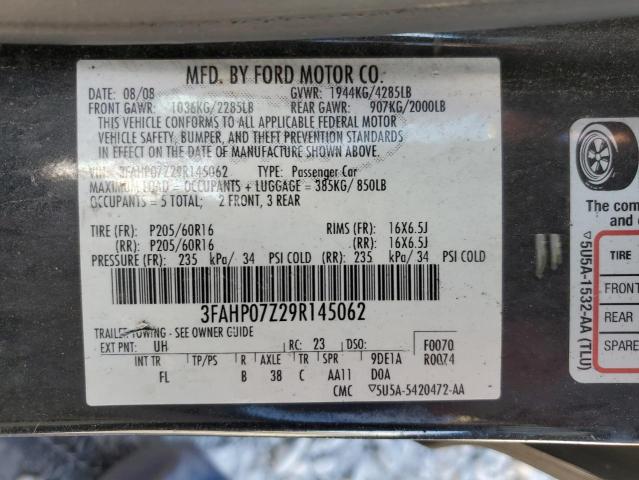 Photo 11 VIN: 3FAHP07Z29R145062 - FORD FUSION SE 