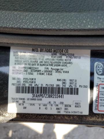 Photo 11 VIN: 3FAHP07Z38R233441 - FORD FUSION 