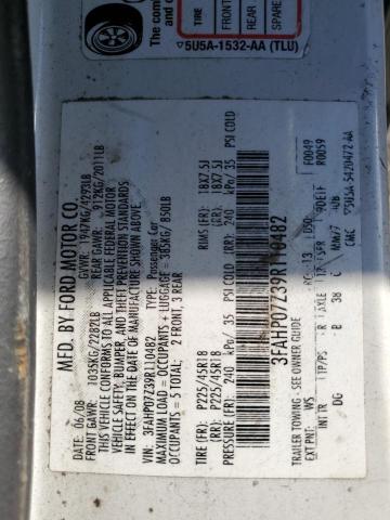 Photo 11 VIN: 3FAHP07Z39R110482 - FORD FUSION SE 