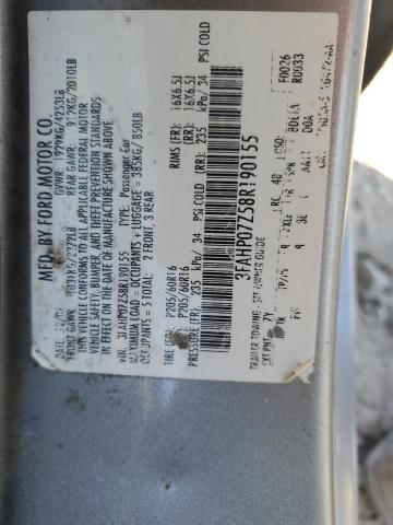 Photo 11 VIN: 3FAHP07Z58R190155 - FORD FUSION SE 