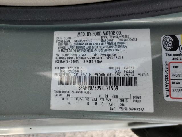 Photo 11 VIN: 3FAHP07Z99R121969 - FORD FUSION SE 