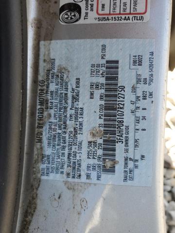 Photo 11 VIN: 3FAHP08107R212750 - FORD FUSION 